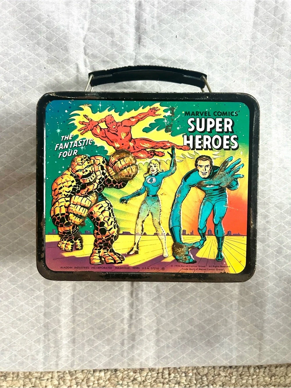 Vintage 1976 Marvel Comics Super Heroes Metal Lunchbox Aladdin Industries